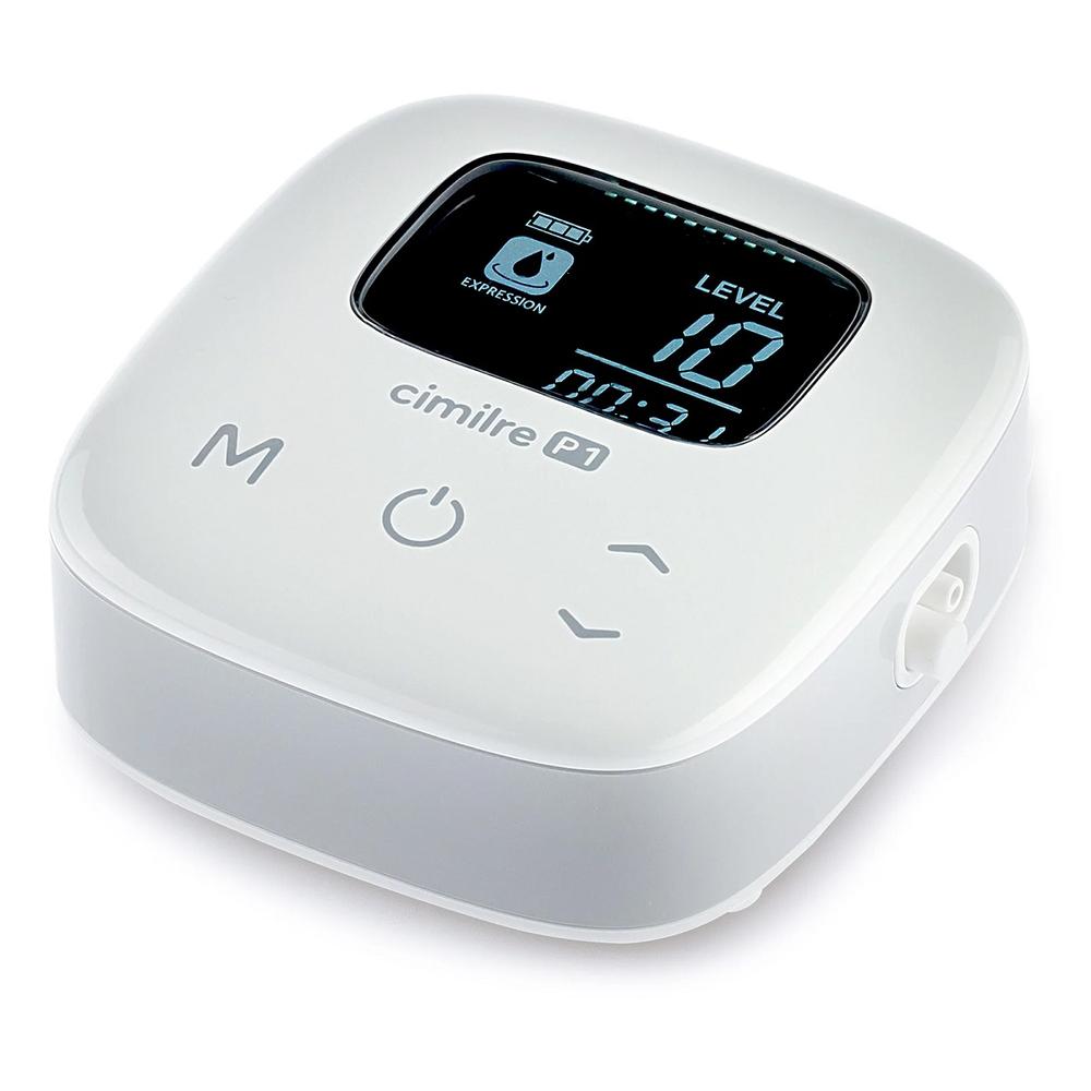 Angled view of the Cimilre P1 Breast Pump Device with LED