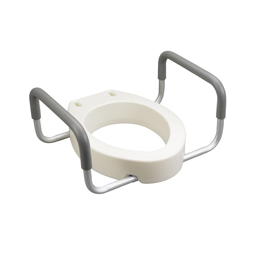 Drive™ Premium Elongated Raised Toilet Seat with Arms 3-1/2 Inch Height