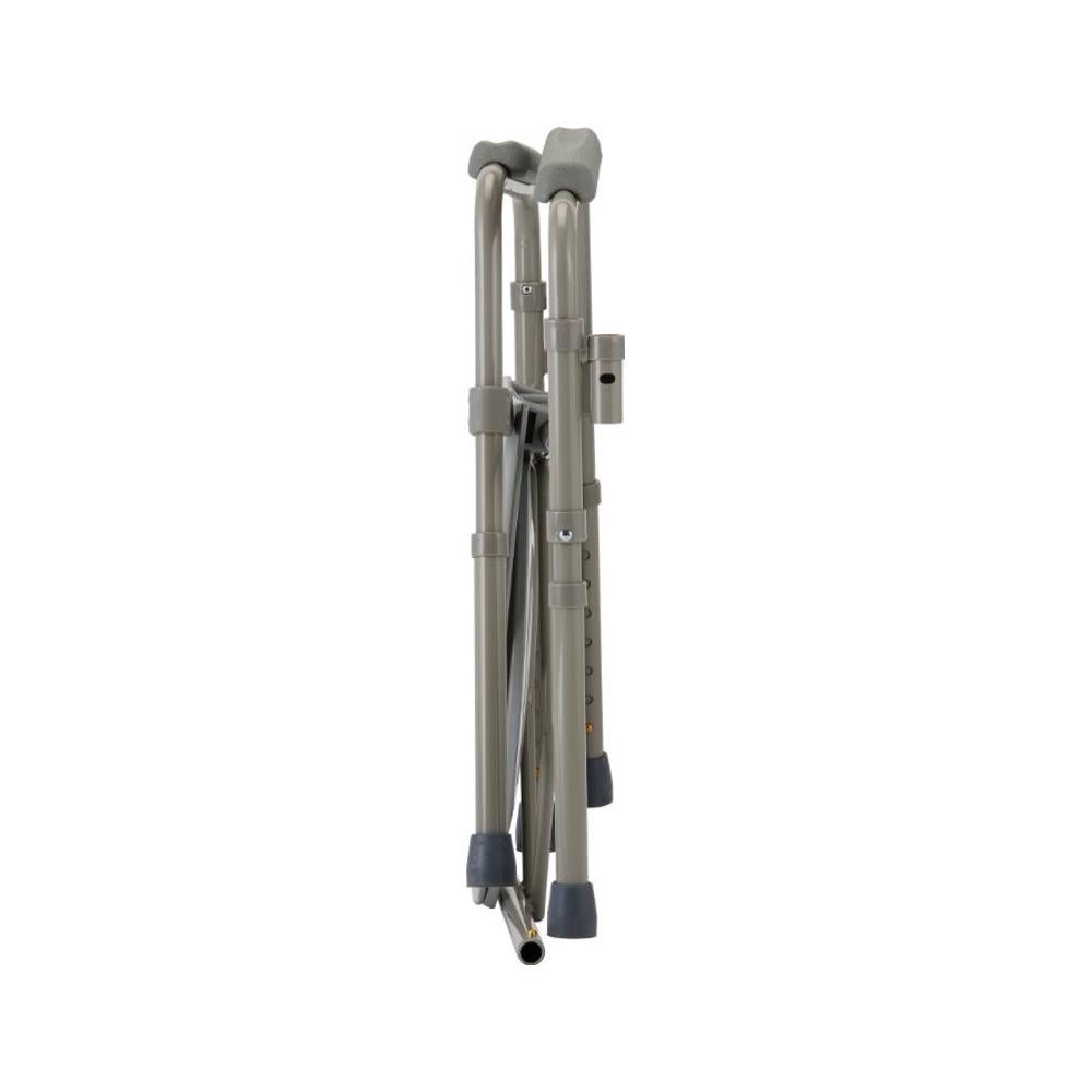 Collapsed McKesson Folding Fixed Arm Steel Commode Chair
