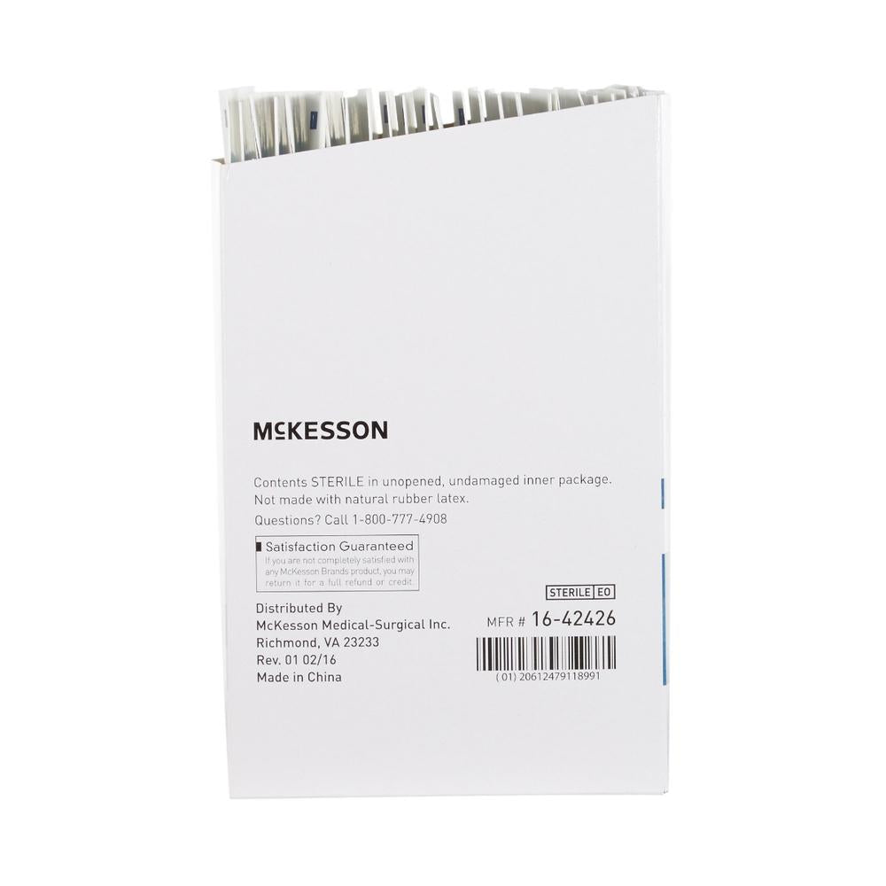 Side View of McKesson Drain Split Sponge 4 X 4 Inch Sterile Box of 25