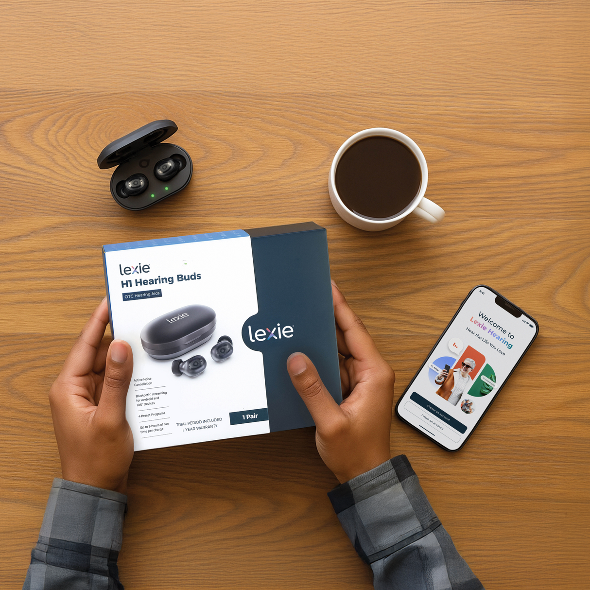 Lexie H1 Earbud Style Rechargeable OTC Hearing Aids