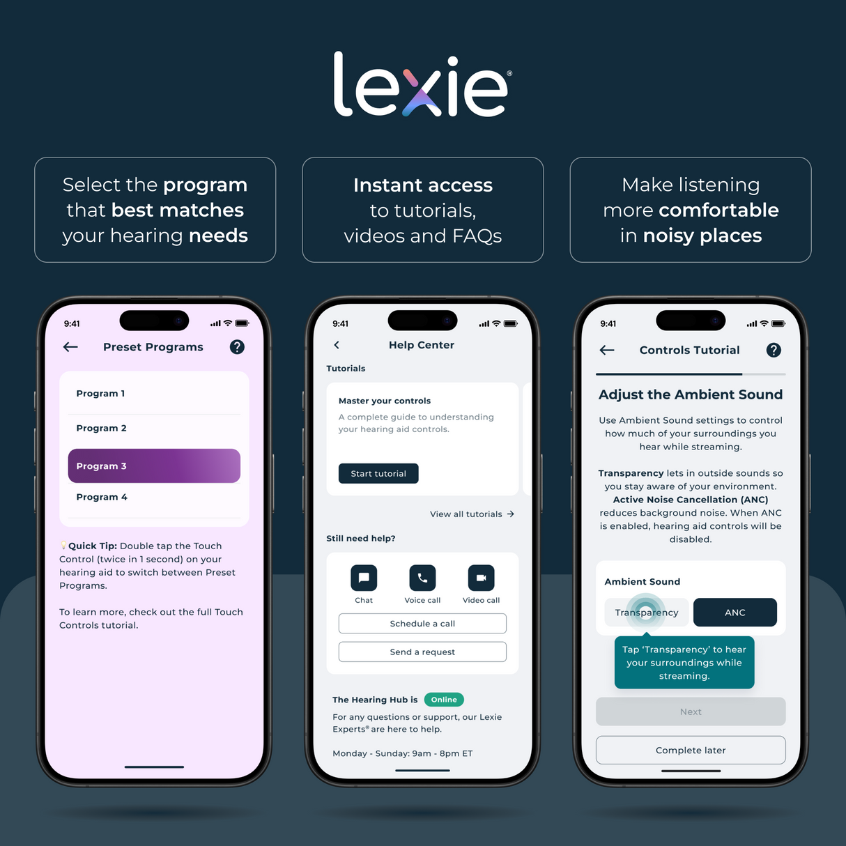 Lexie H1 Earbud Style Rechargeable OTC Hearing Aids