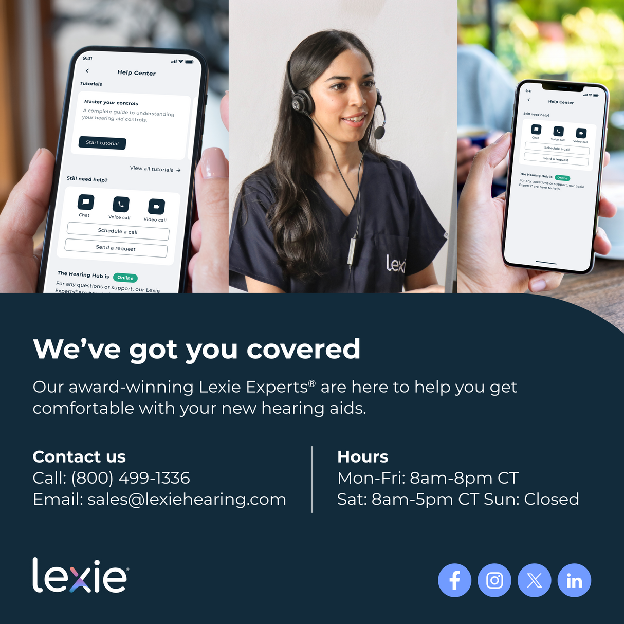 Lexie H1 Earbud Style Rechargeable OTC Hearing Aids