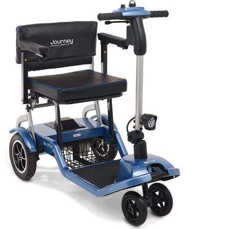 Blue Journey So Lite® Foldable Power Scooter Right Front Angle