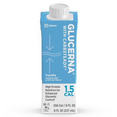 Abbott Glucerna® 1.5 Cal Nutritional Oral Supplement Vanilla With Carb Steady® 8 oz. Cartons Case of 24