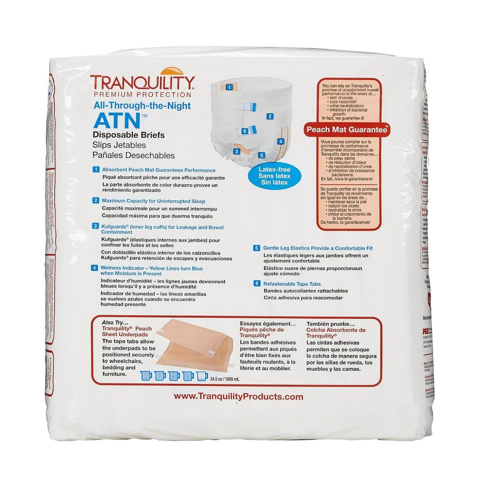 Tranquility® Adult Incontinence Brief Large (Bag of 12)