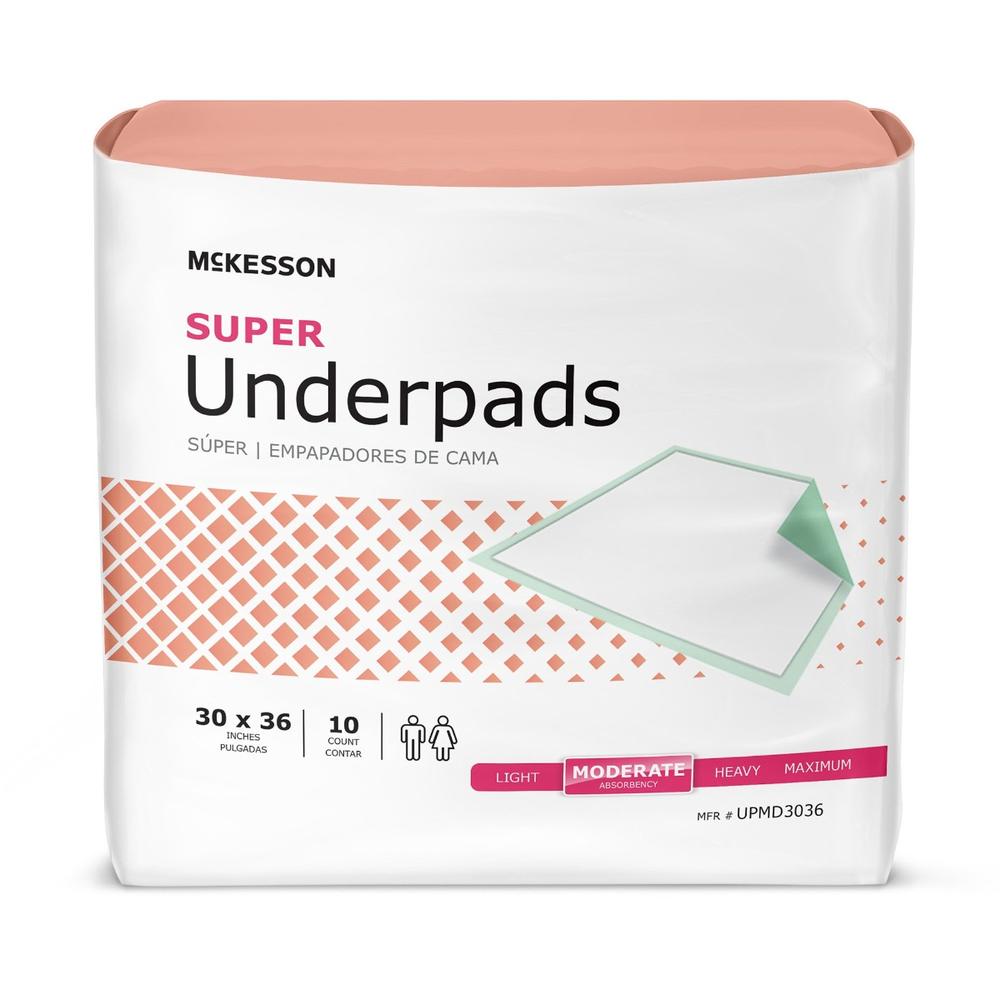 McKesson Super Disposable Fluff / Polymer Moderate Absorbency Underpad