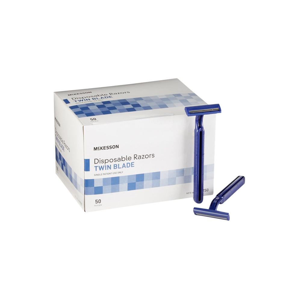 McKesson Twin-Blade Disposable Razor Box of 50