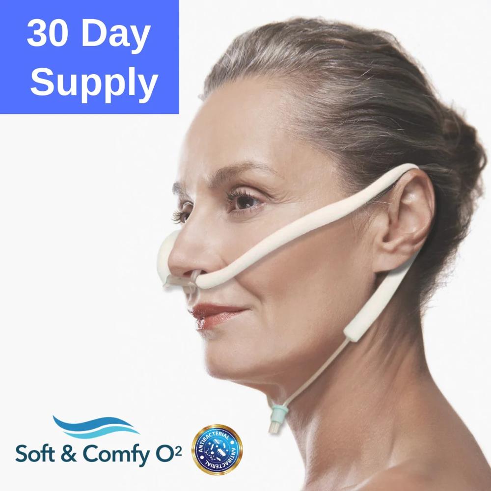 Soft & Comfy O2 Nasal Cannula with Antibacterial Protection