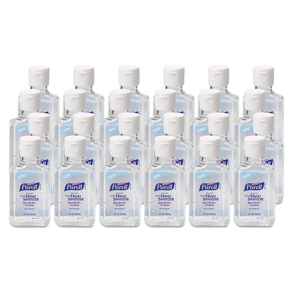 Purell Advanced Hand Sanitizer 70% Ethyl Alcohol Gel 2 oz Bottles Case of 24