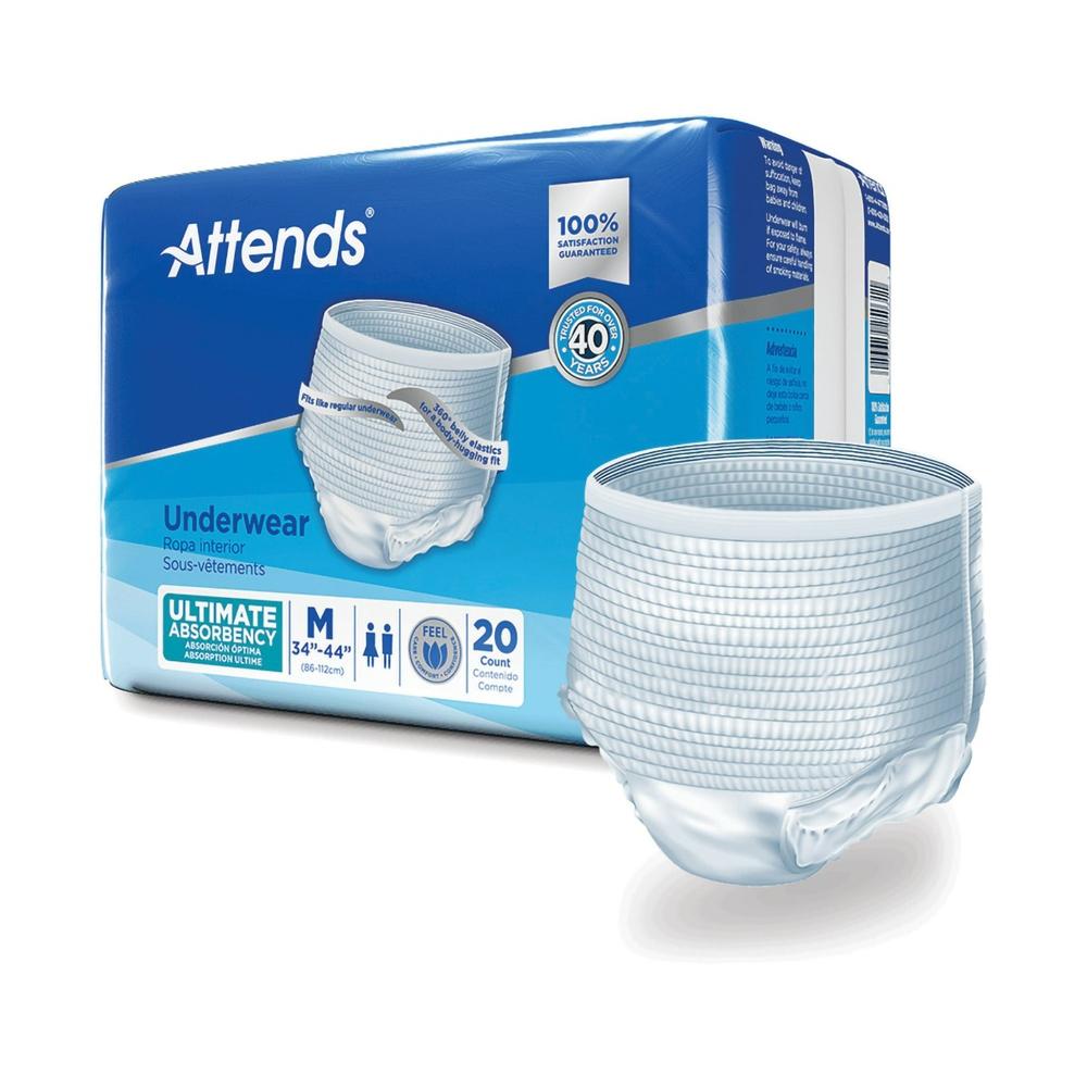Attends Advanced Absorbent Underwear Medium (Case of 80)