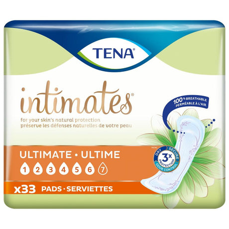 TENA Intimates Heavy Absorbency Dry Fast Core Pad 16 Inch Length 33 Count Bag