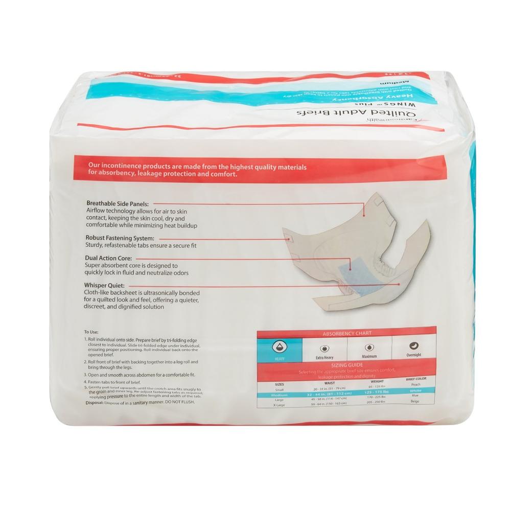 Wings™ Plus Heavy Absorbency Incontinence Brief