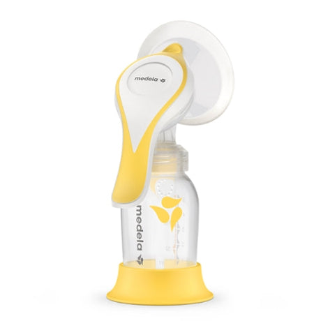Medela Harmony® manual breast pump with PersonalFit Flex™ breast shield for more comfort.