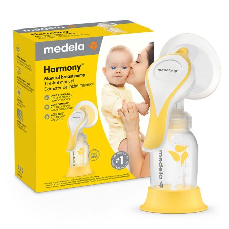 Medela Harmony® manual breast pump kit with 2-Phase Expression technology to express more milk.