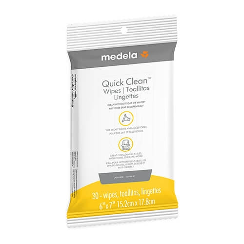 Side angle view of the Medela Quick Clean™ Wipes