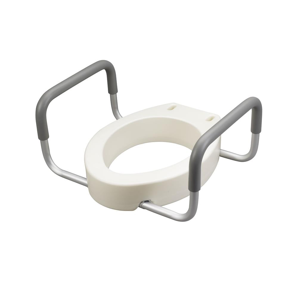 Drive™ Premium Elongated Raised Toilet Seat with Arms 3-1/2 Inch Height
