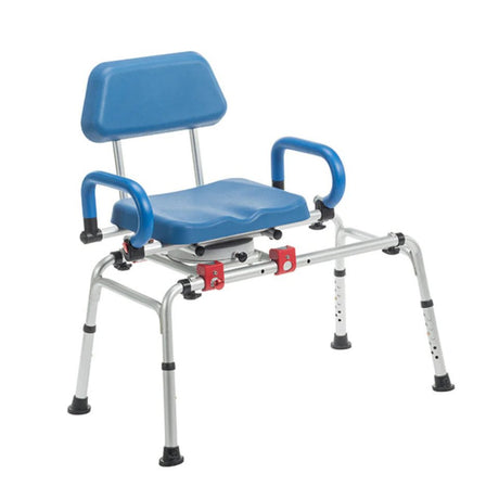 Angled front view of the Journey SoftSecure Rotating Transfer Tub Bench