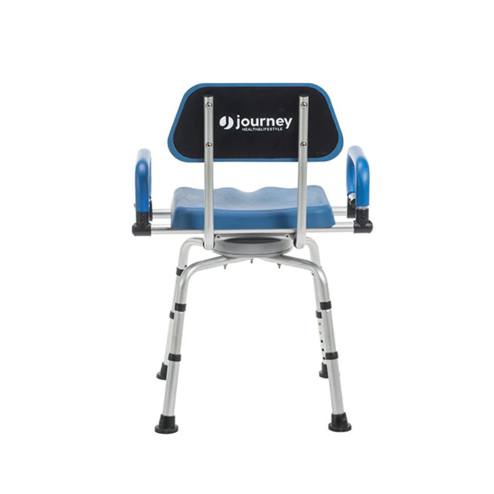 Back view of the Journey SoftSecure 360 Degree Rotating Shower Chair
