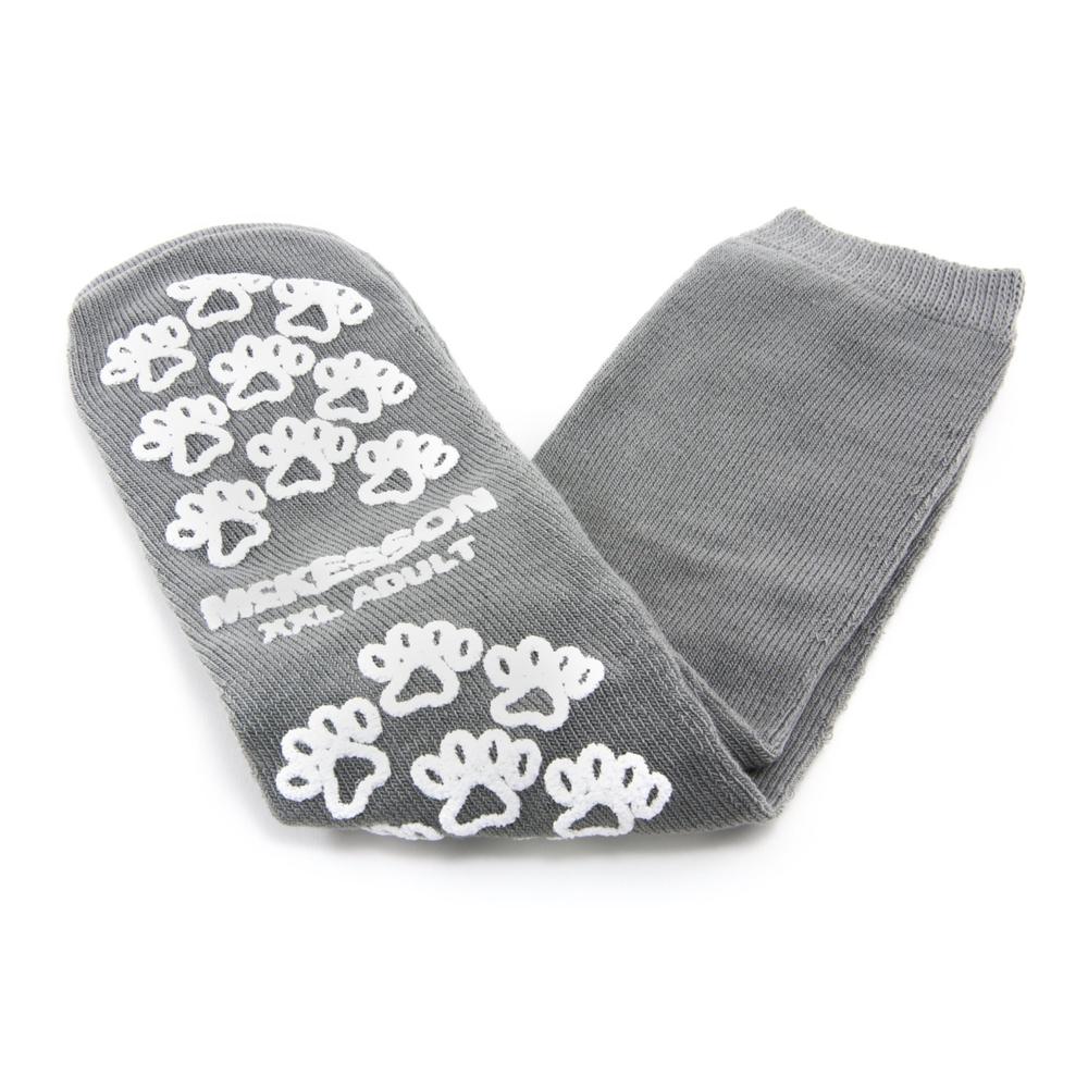 McKesson Terries™ Slipper Socks - Gray - Adult 10.5-11.5 - 2XL