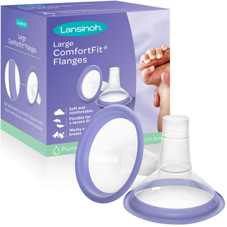 Lansinoh® ComfortFit® 30.5mm Breast Pump Flanges - Case of 6