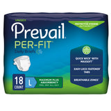 Prevail® Per-Fit® Heavy Absorbency Incontinence Brief Size Large 18 Pack