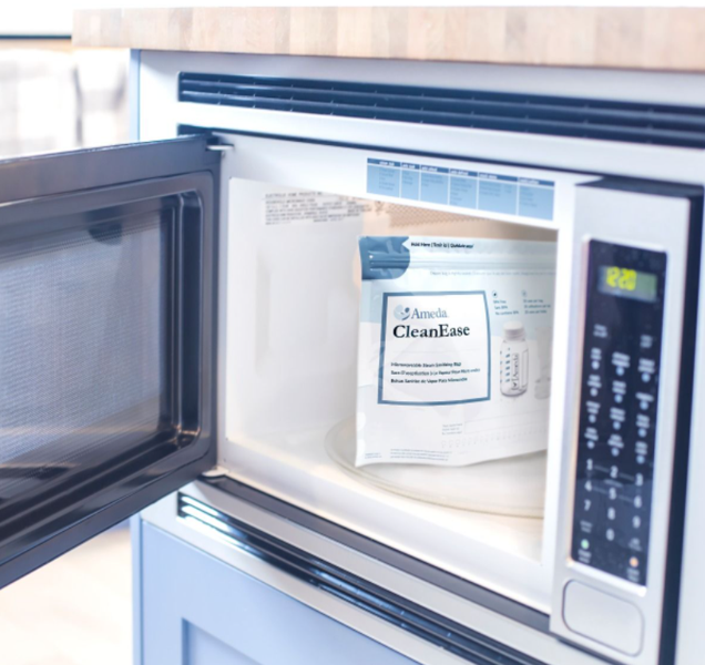 Please consult your microwave manual to determine power wattage and timings when using Ameda® CleanEase bags