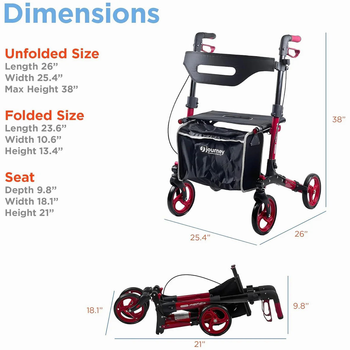 UPwalker Breeze Rollator Walker