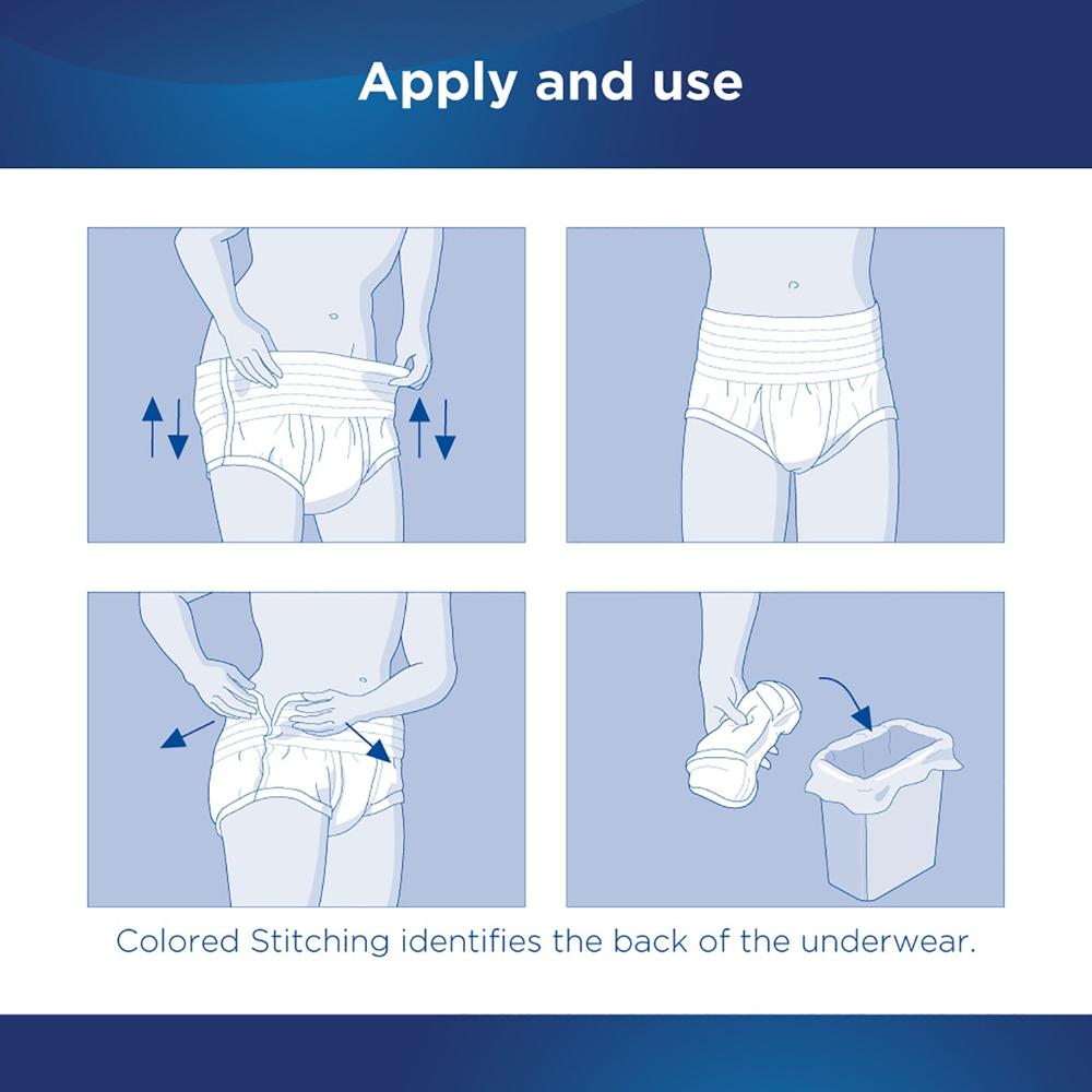 Attends® Bariatric Moderate Absorbency Adult Underwear How to Apply and Use