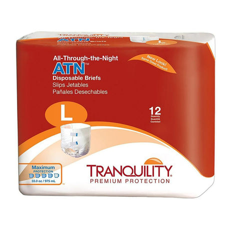 Tranquility® Adult Incontinence Brief Large (Bag of 12)