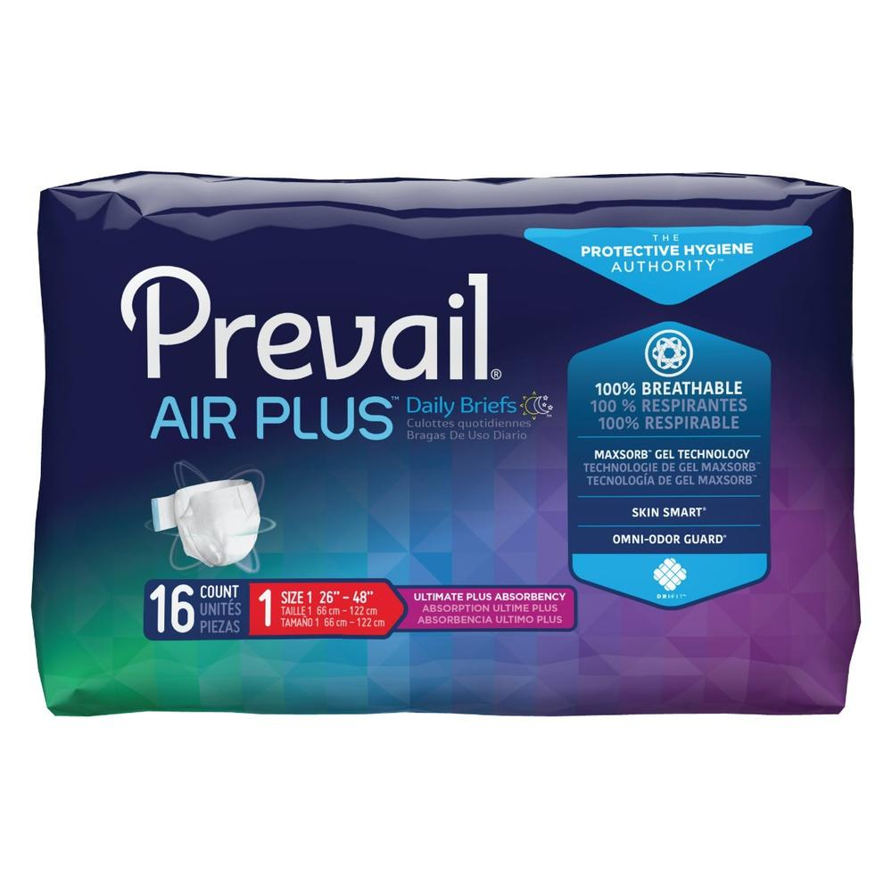 Prevail® Air Plus™ Heavy Absorbency Incontinence Brief Size 1 (Bag of 20)