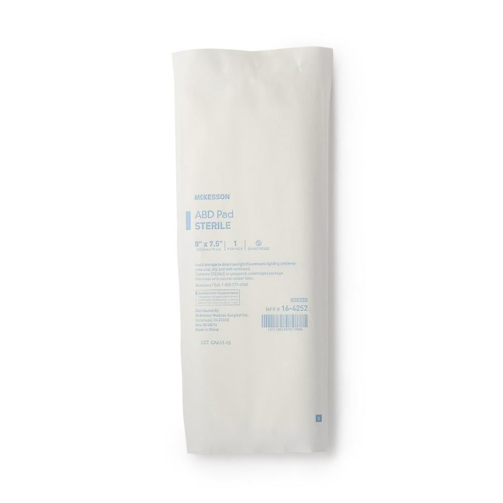 McKesson Sterile Abdominal Pad, 7-1/2 x 8 Inch