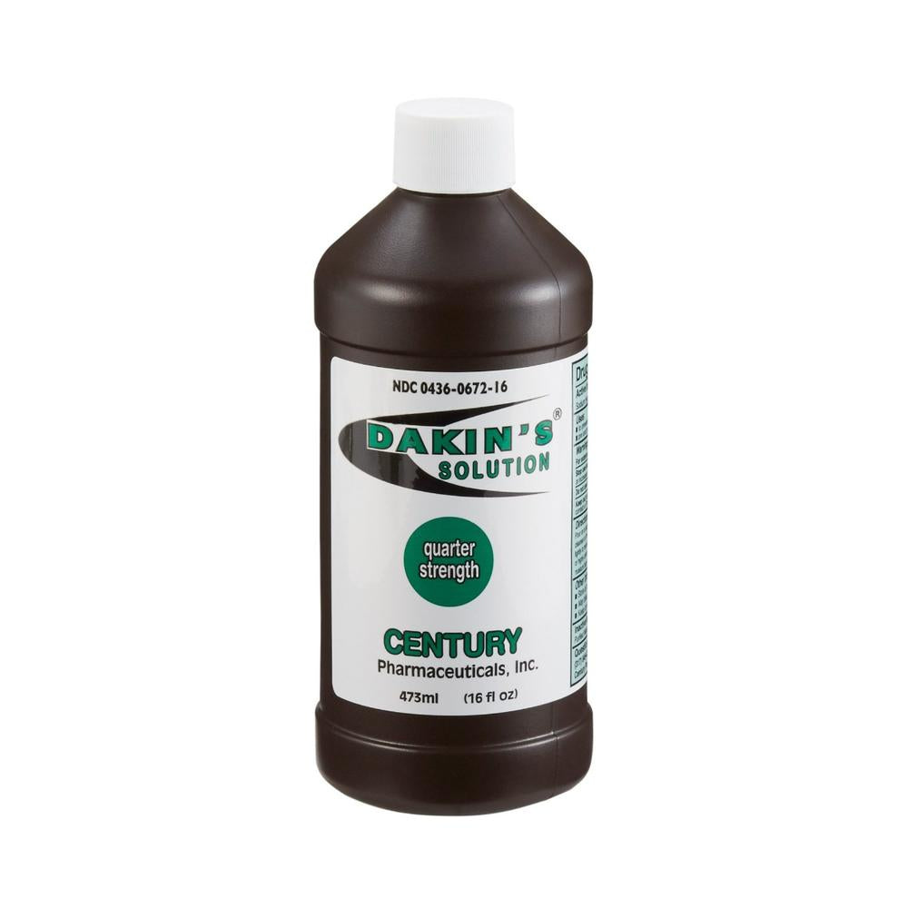 Dakins Solution Quarter Strength Wound Antimicrobial Cleanser, 16-ounce Twist Cap Bottle