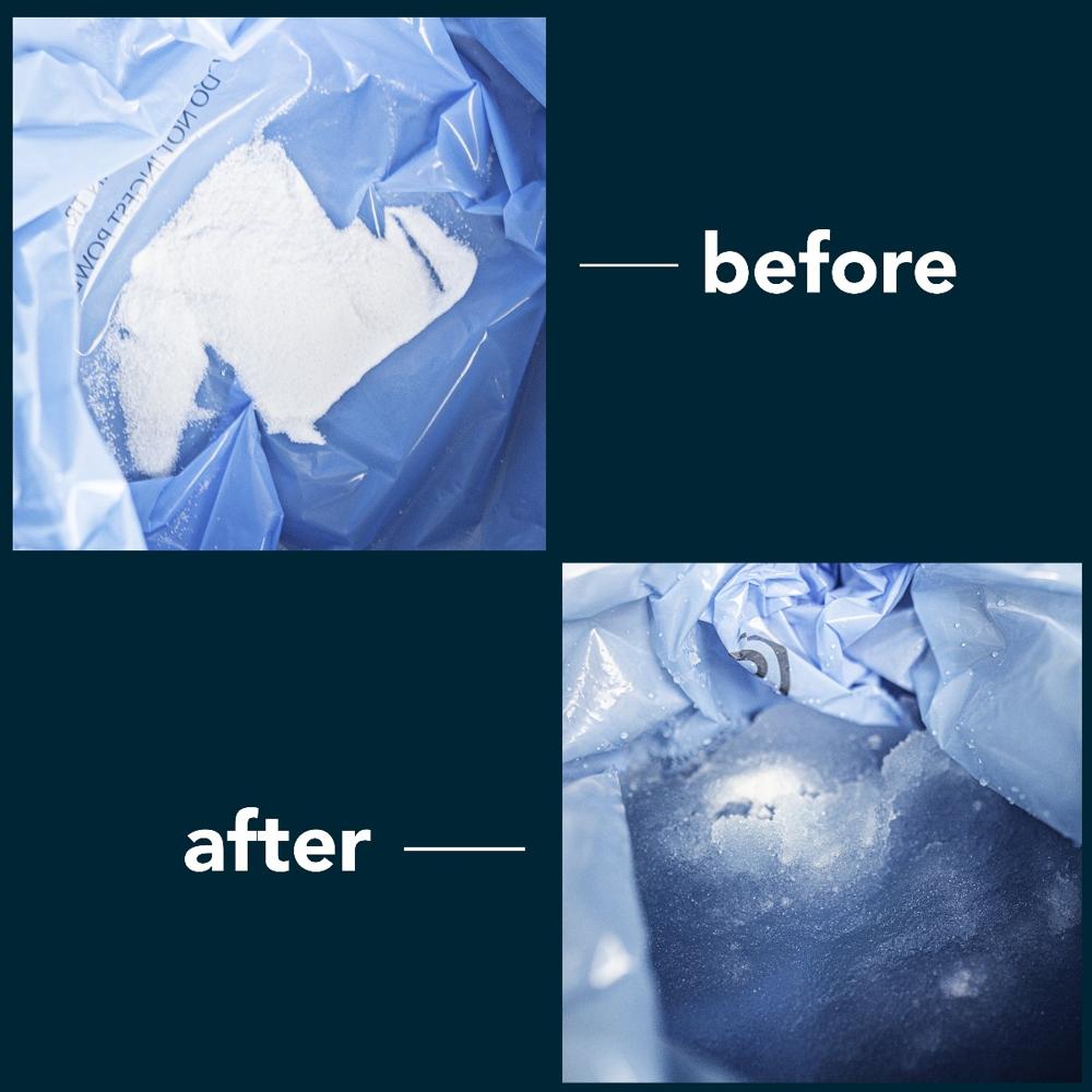 Carex® Commode Liner - Before and After Liquid