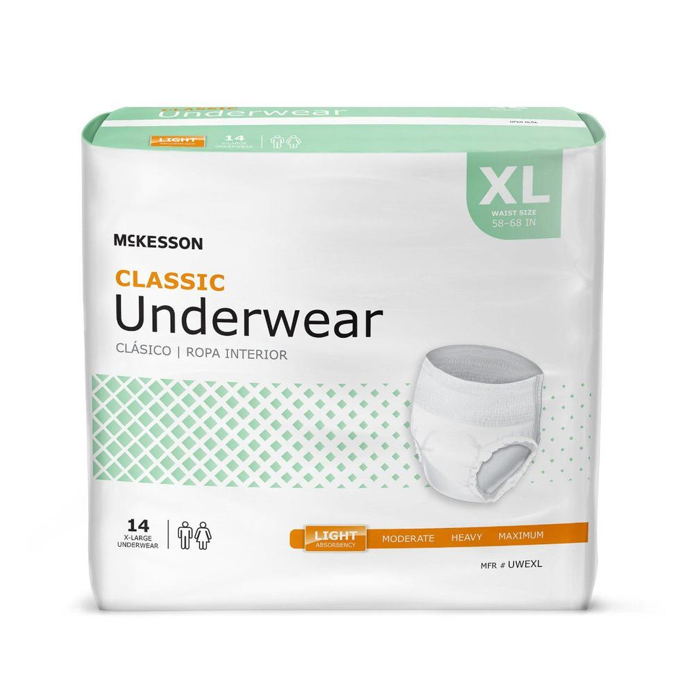 McKesson Classic Absorbent Underwear X-Large (Case of 56)