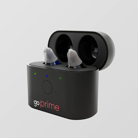 Go Prime OTC Hearing Aids with charging case