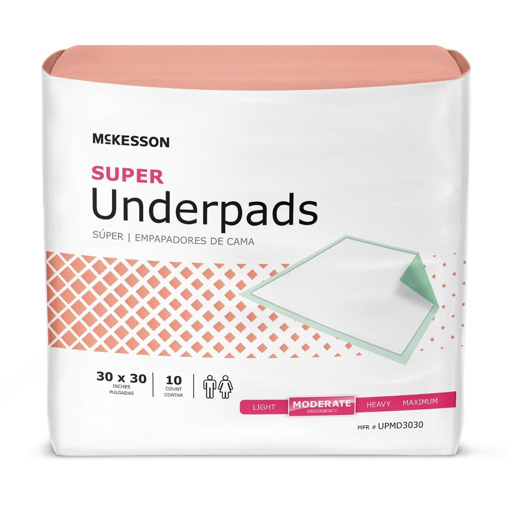 McKesson Super Disposable Fluff / Polymer Moderate Absorbency Underpad