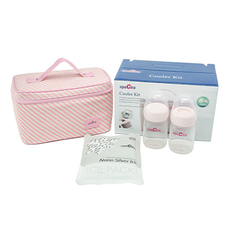 Spectra® Pink Cooler with Ice Pack and Wide Neck Bottles included