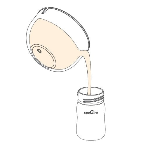 Spectra® CaraCups Wearable Milk Collection Hands Free Inserts How To Pour Into Bottle