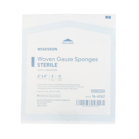 McKesson Sterile Gauze Sponge, 4 x 4 Inch (Box of 25)