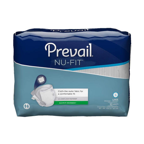 Prevail® Nu-Fit® Heavy Absorbency Incontinence Brief Size Large 18 Pack