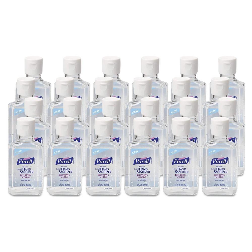 Purell Advanced Hand Sanitizer 70% Ethyl Alcohol Gel 2 oz Bottles Case of 24