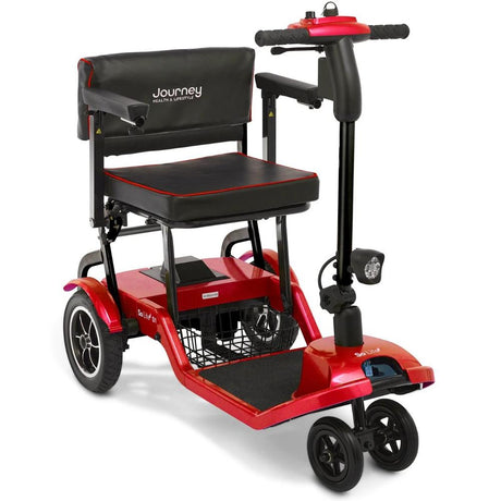 Red Journey So Lite® Foldable Power Scooter Right Front Angle