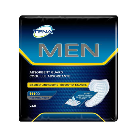 TENA Men Moderate Absorbency Pads One Size Fits Most 20 Count Bag