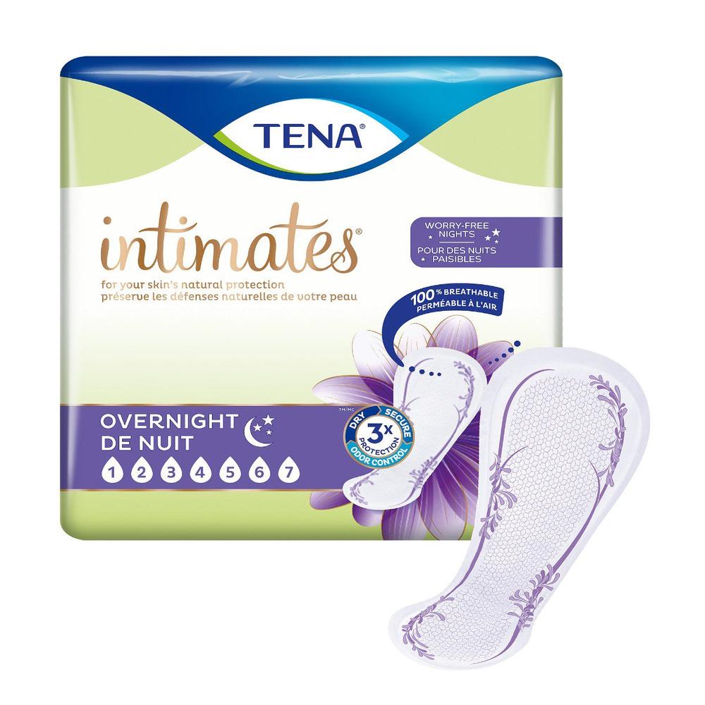 TENA Intimates Overnight Heavy Absorbency Pad 16 Inch Length Bag Of 28