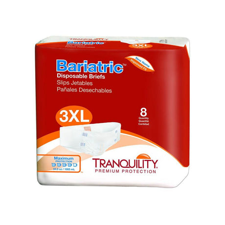 Tranquility® Bariatric Incontinence Brief Size 3X-Large Bag of 8