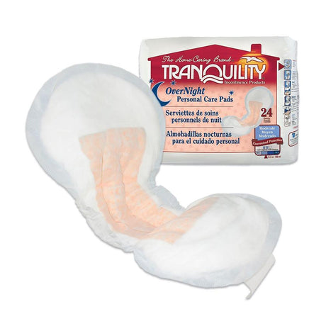 Tranquility® OverNight Heavy Absorbency Pad 7-1/4 X 16-1/2 Inch 24 Per Bag
