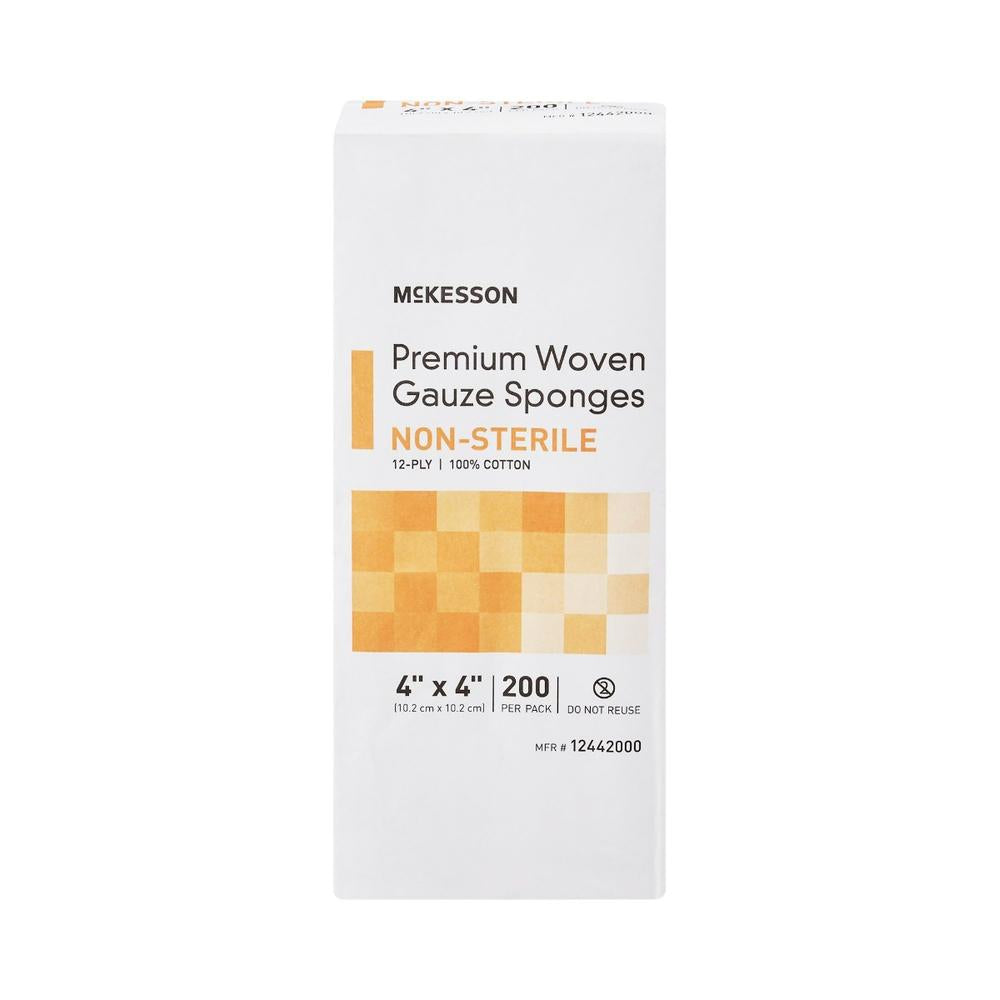 McKesson NonSterile Gauze Sponge, 4 x 4 Inch (Pack of 200)