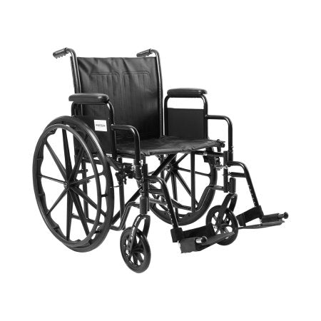 McKesson Dual Wheelchair 350 lbs. Weight Capacity 20-Inch Seat Width