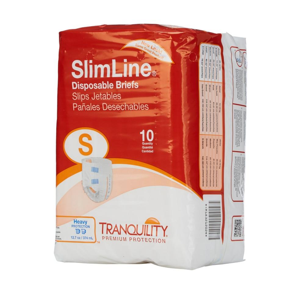 Tranquility Slimline Adult Incontinence Brief Small (Pack of 10)